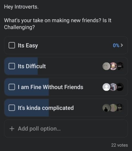 Is making new friends challenging for introverts